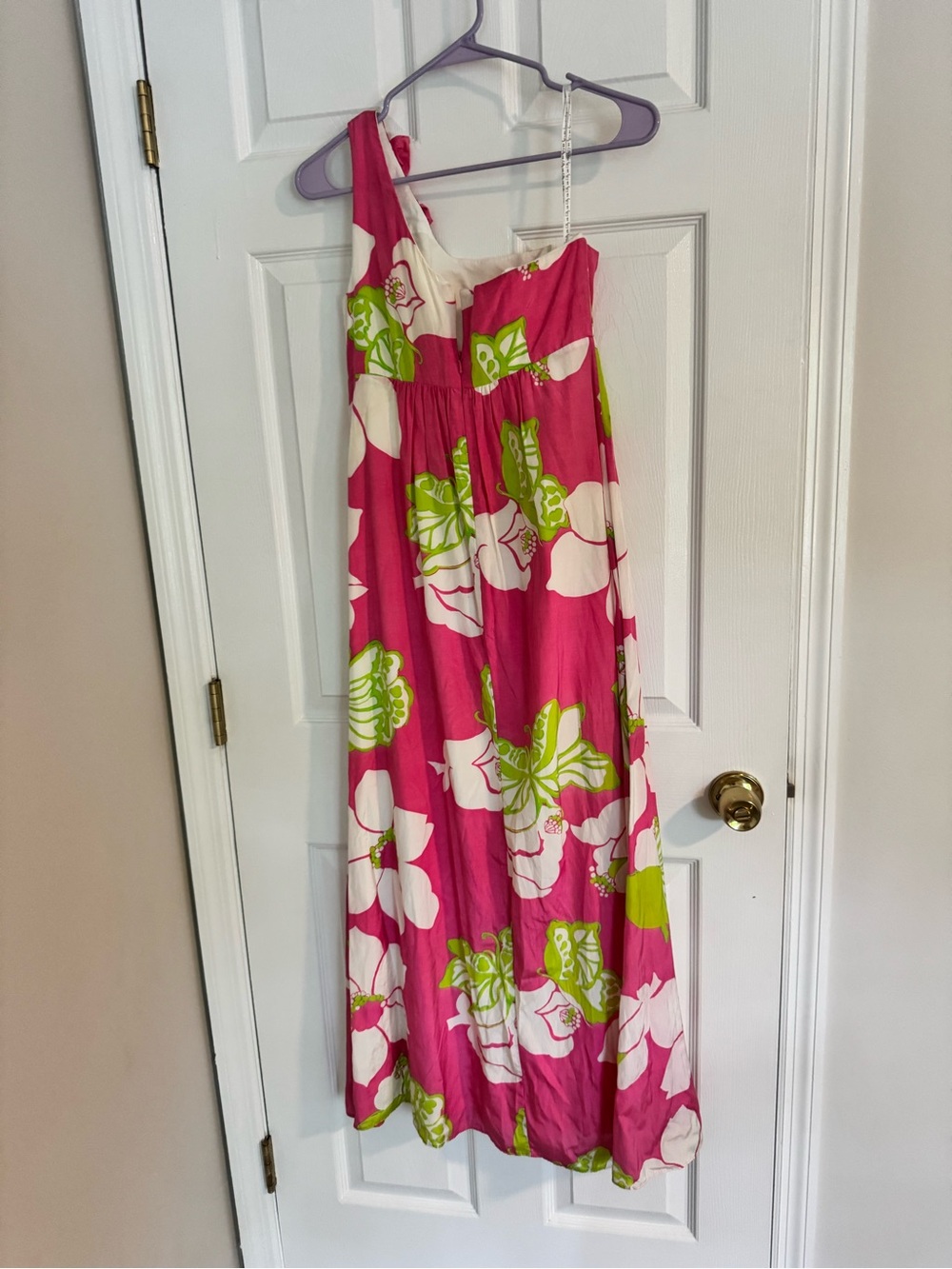 Lilly Pulitzer Vintage Silk Floral Print Maxi Dress Sz 2 - Picture 6 of 12